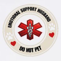 Emotional Support Husband Do Not Pet Garment-Dyed Sweatshirt