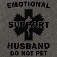 Emotional Support Husband Do Not Pet Funny Cotton Canvas Backpack
