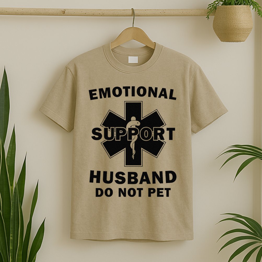 Emotional Support Husband Do Not Pet Funny T-Shirt