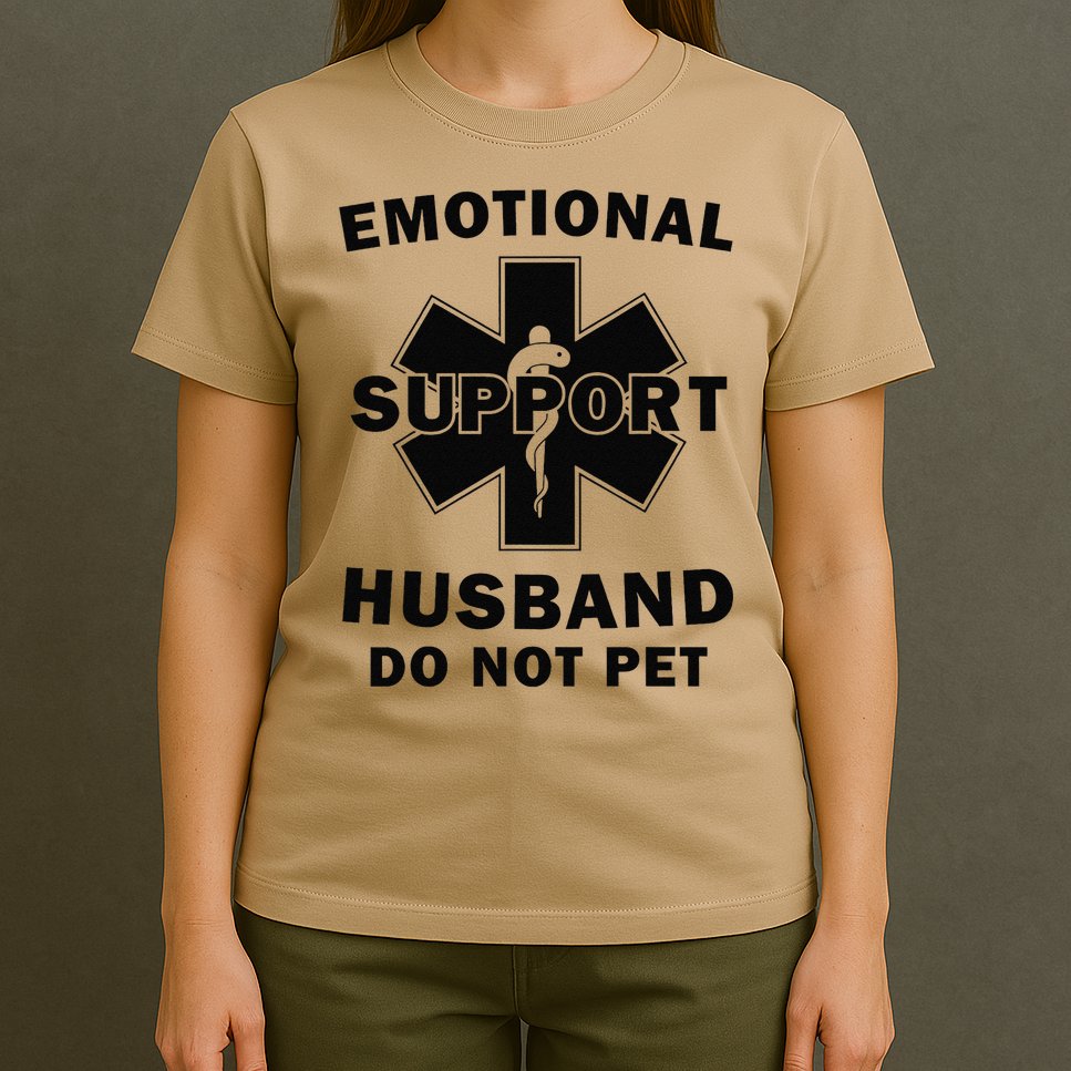 Emotional Support Husband Do Not Pet Funny T-Shirt