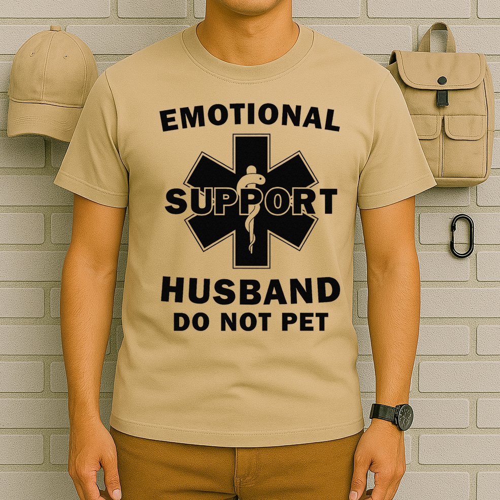 Emotional Support Husband Do Not Pet Funny T-Shirt