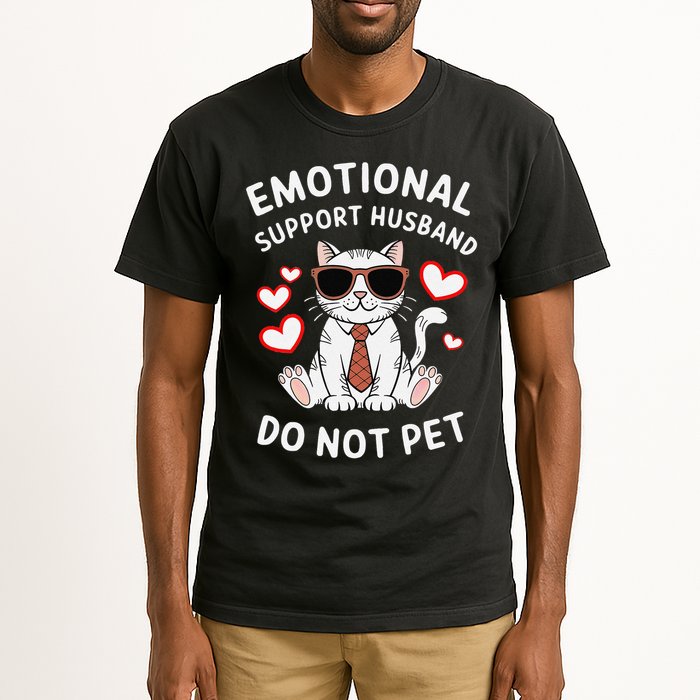 Emotional Support Husband Do Not Pet Funny Cat Tall T-Shirt