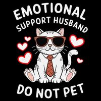 Emotional Support Husband Do Not Pet Funny Cat Sustainable Bucket Hat