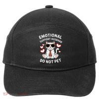Emotional Support Husband Do Not Pet Funny Cat 7-Panel Snapback Hat