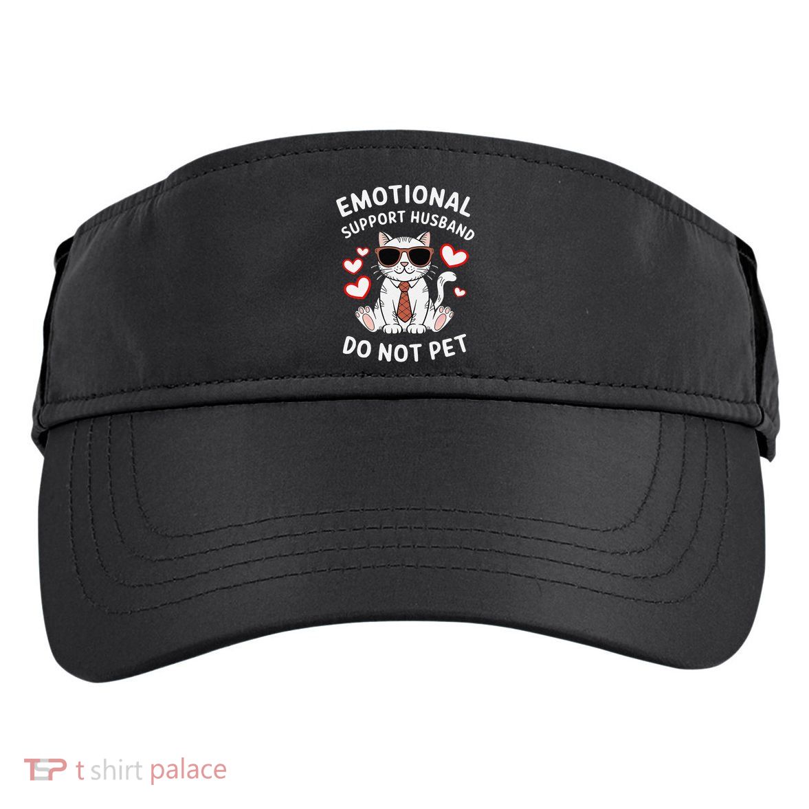 Emotional Support Husband Do Not Pet Funny Cat Adult Drive Performance Visor