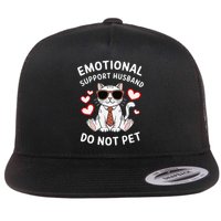 Emotional Support Husband Do Not Pet Funny Cat Flatbill Hat