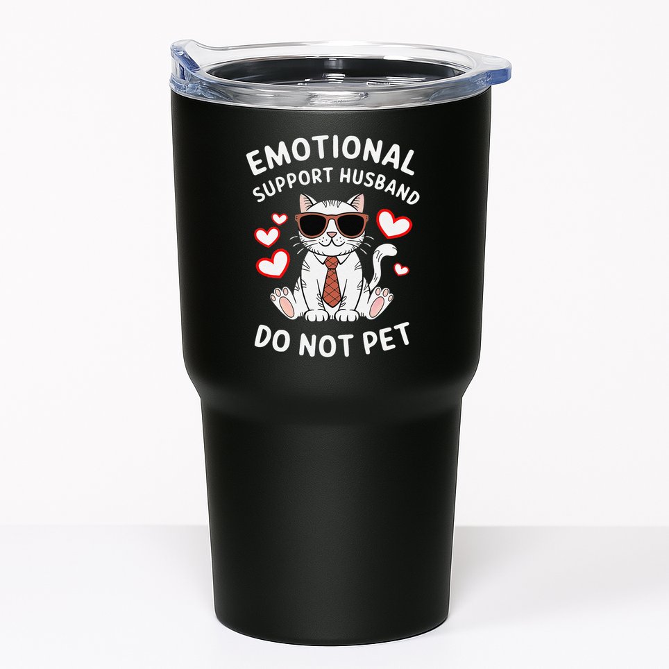 Emotional Support Husband Do Not Pet Funny Cat Tumbler