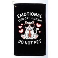 Emotional Support Husband Do Not Pet Funny Cat Golf Towel