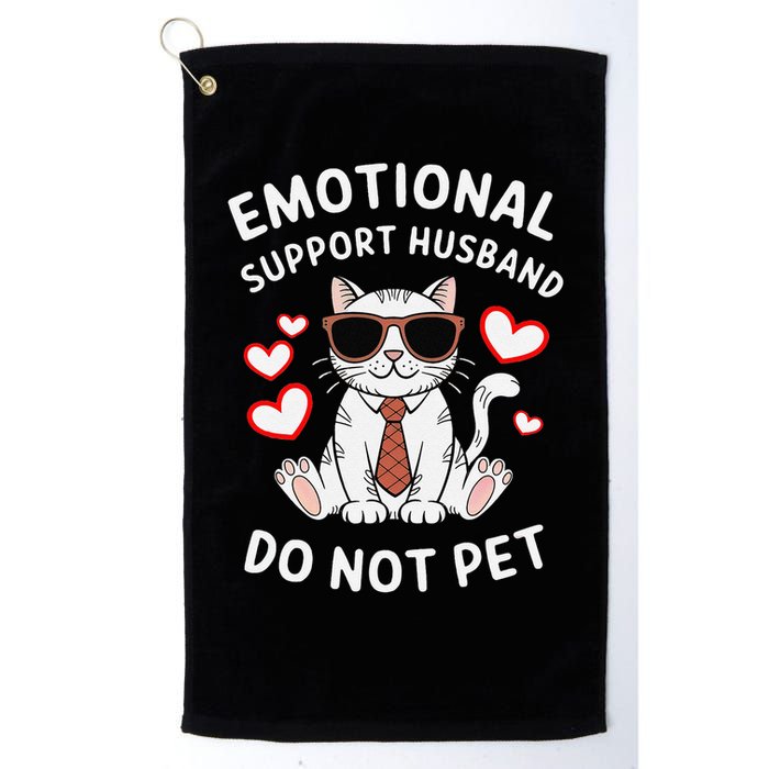 Emotional Support Husband Do Not Pet Funny Cat Golf Towel