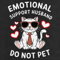 Emotional Support Husband Do Not Pet Funny Cat Golf Towel