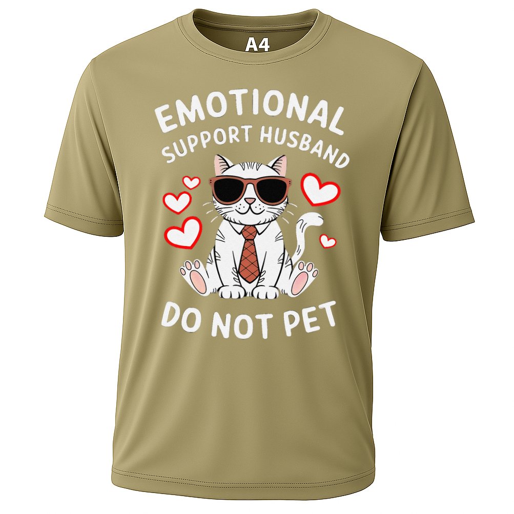 Emotional Support Husband Do Not Pet Funny Cat Performance Shirt