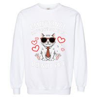 Emotional Support Husband Do Not Pet Funny Cat Garment-Dyed Sweatshirt