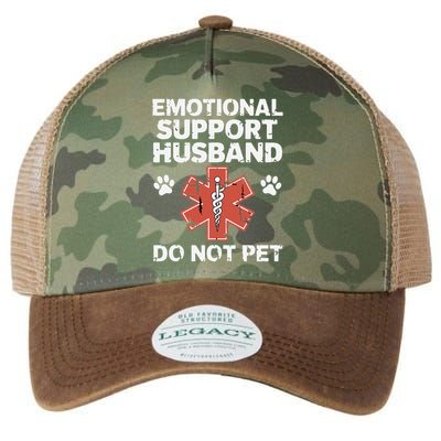 Emotional Support Husband Do Not Pet Humor Funny Husband Legacy Tie Dye Trucker Hat
