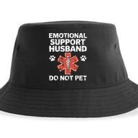 Emotional Support Husband Do Not Pet Humor Funny Husband Sustainable Bucket Hat