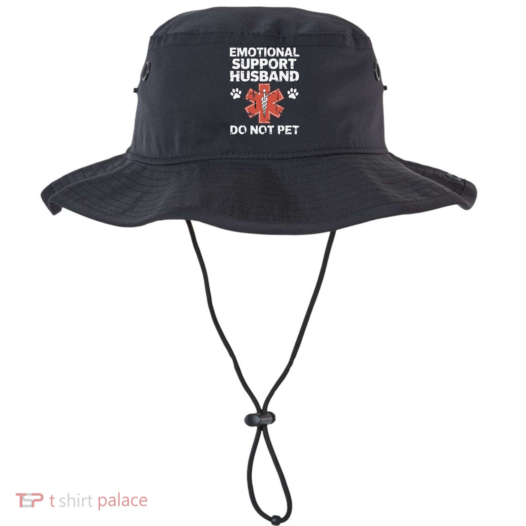 Emotional Support Husband Do Not Pet Humor Funny Husband Bucket Hat