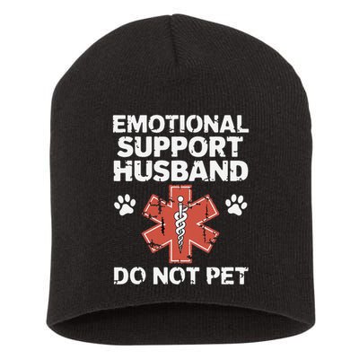 Emotional Support Husband Do Not Pet Humor Funny Husband Short Acrylic Beanie