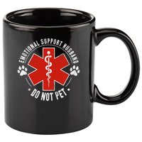 Emotional Support Husband Do Not Pet 11oz C Handle Ceramic Mug
