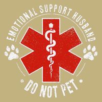 Emotional Support Husband Do Not Pet Cooling Performance Crew T-Shirt