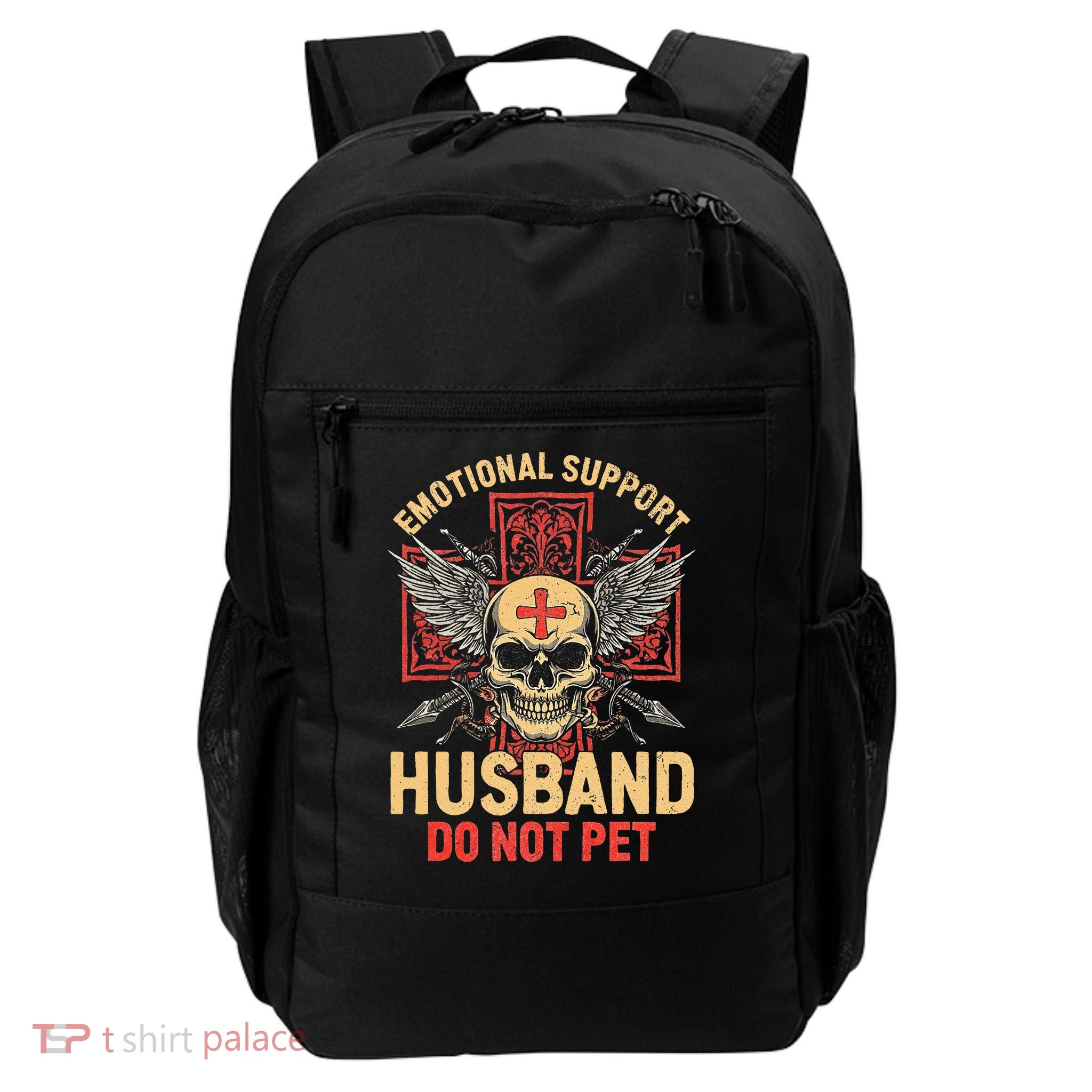 Emotional Support Husband Do Not Pet Funny Man Backpack