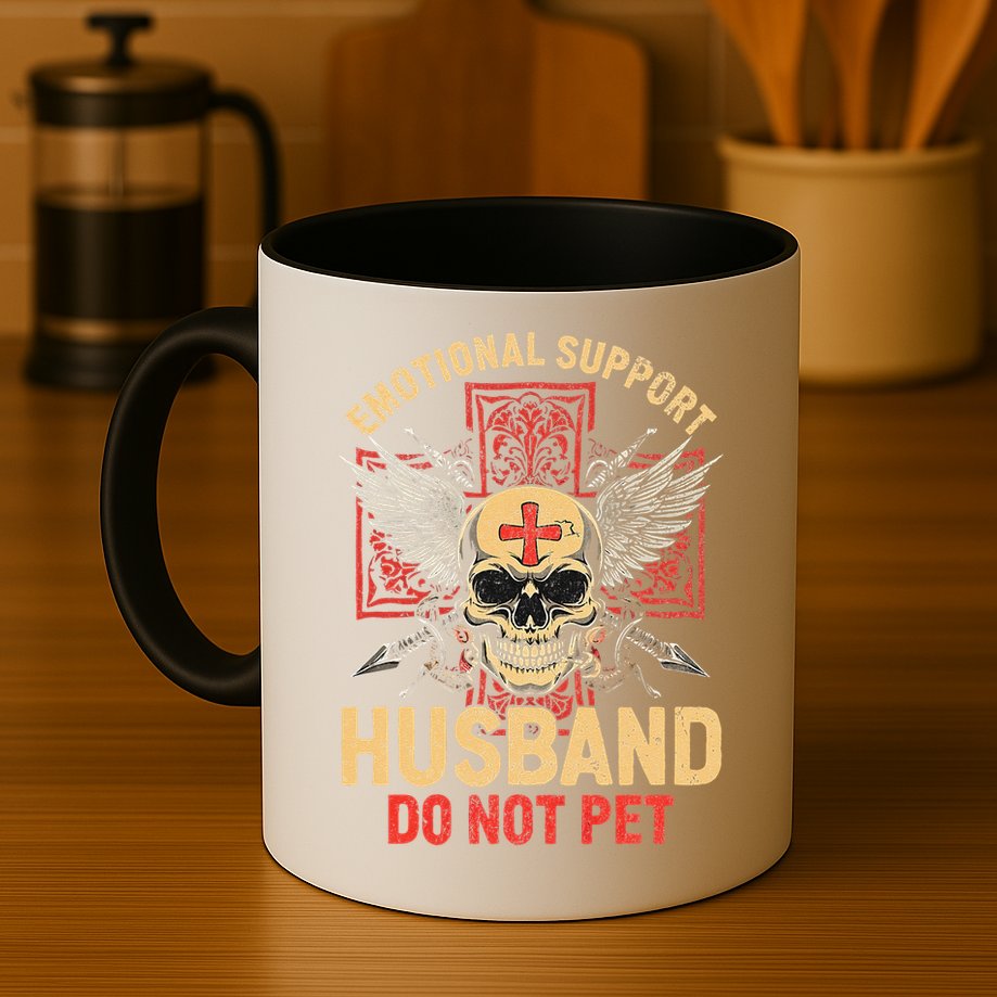 Emotional Support Husband Do Not Pet Funny Man Mug