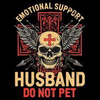 Emotional Support Husband Do Not Pet Funny Man Drawstring Bag