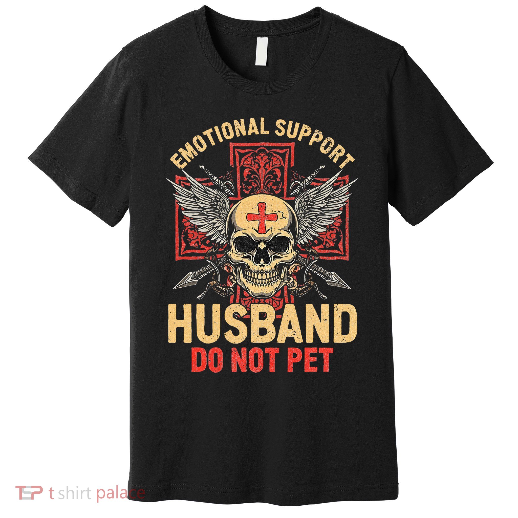 Emotional Support Husband Do Not Pet Funny Man Premium T-Shirt