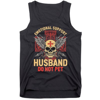 Emotional Support Husband Do Not Pet Funny Man Tank Top