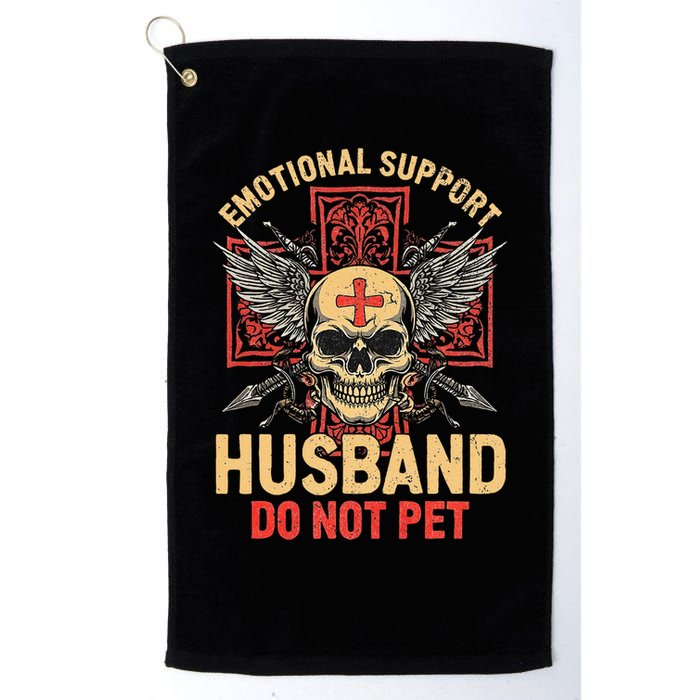 Emotional Support Husband Do Not Pet Funny Man Golf Towel