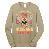 Emotional Support Husband Do Not Pet Funny Man Long Sleeve Shirt