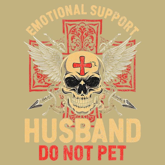 Emotional Support Husband Do Not Pet Funny Man Button