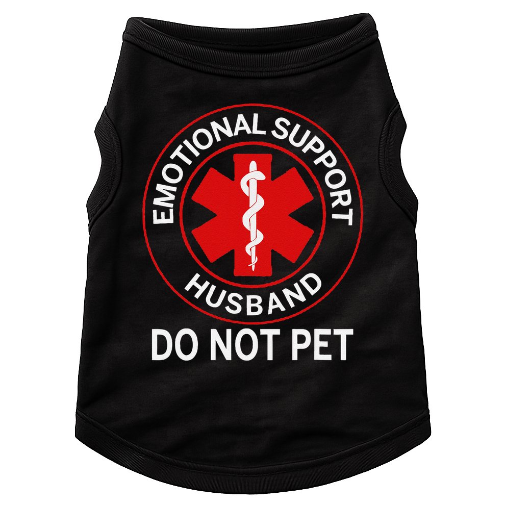 Emotional Support Husband Do Not Pet Doggie Tank