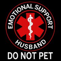 Emotional Support Husband Do Not Pet Drawstring Bag