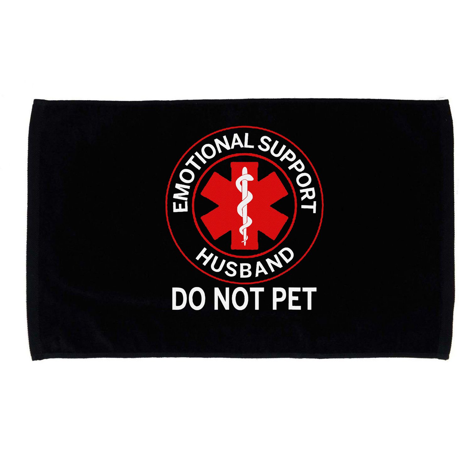 Emotional Support Husband Do Not Pet Microfiber Hand Towel