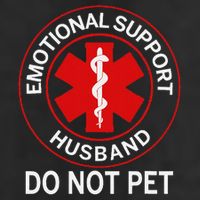 Emotional Support Husband Do Not Pet Microfiber Hand Towel