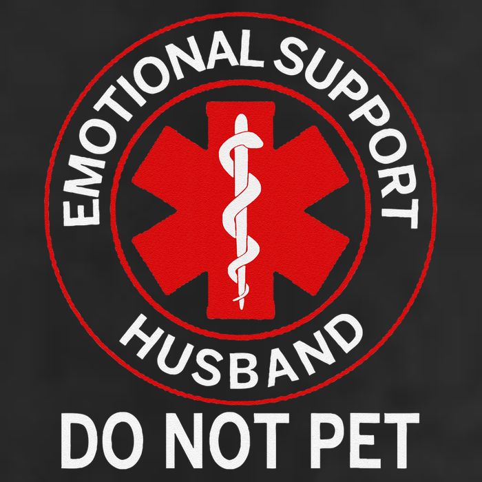Emotional Support Husband Do Not Pet Microfiber Hand Towel