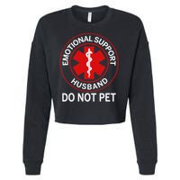 Emotional Support Husband Do Not Pet Cropped Pullover Crew