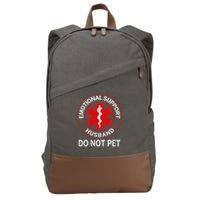 Emotional Support Husband Do Not Pet Cotton Canvas Backpack