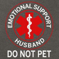 Emotional Support Husband Do Not Pet Cotton Canvas Backpack
