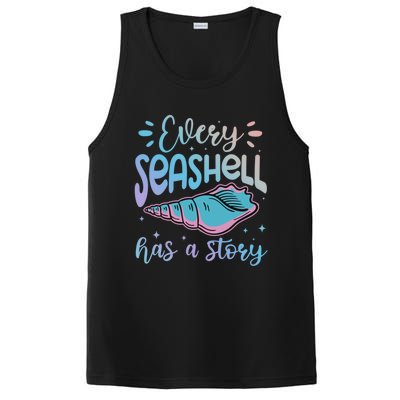 Every Seashell Has A Story Gift Funny Seashell Hunting Lover Great Gift PosiCharge Competitor Tank