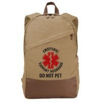 Emotional Support Husband Do Not Pet Cotton Canvas Backpack