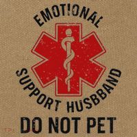 Emotional Support Husband Do Not Pet Cotton Canvas Backpack