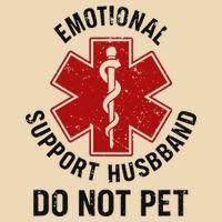 Emotional Support Husband Do Not Pet Drawstring Bag
