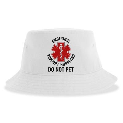 Emotional Support Husband Do Not Pet Sustainable Bucket Hat