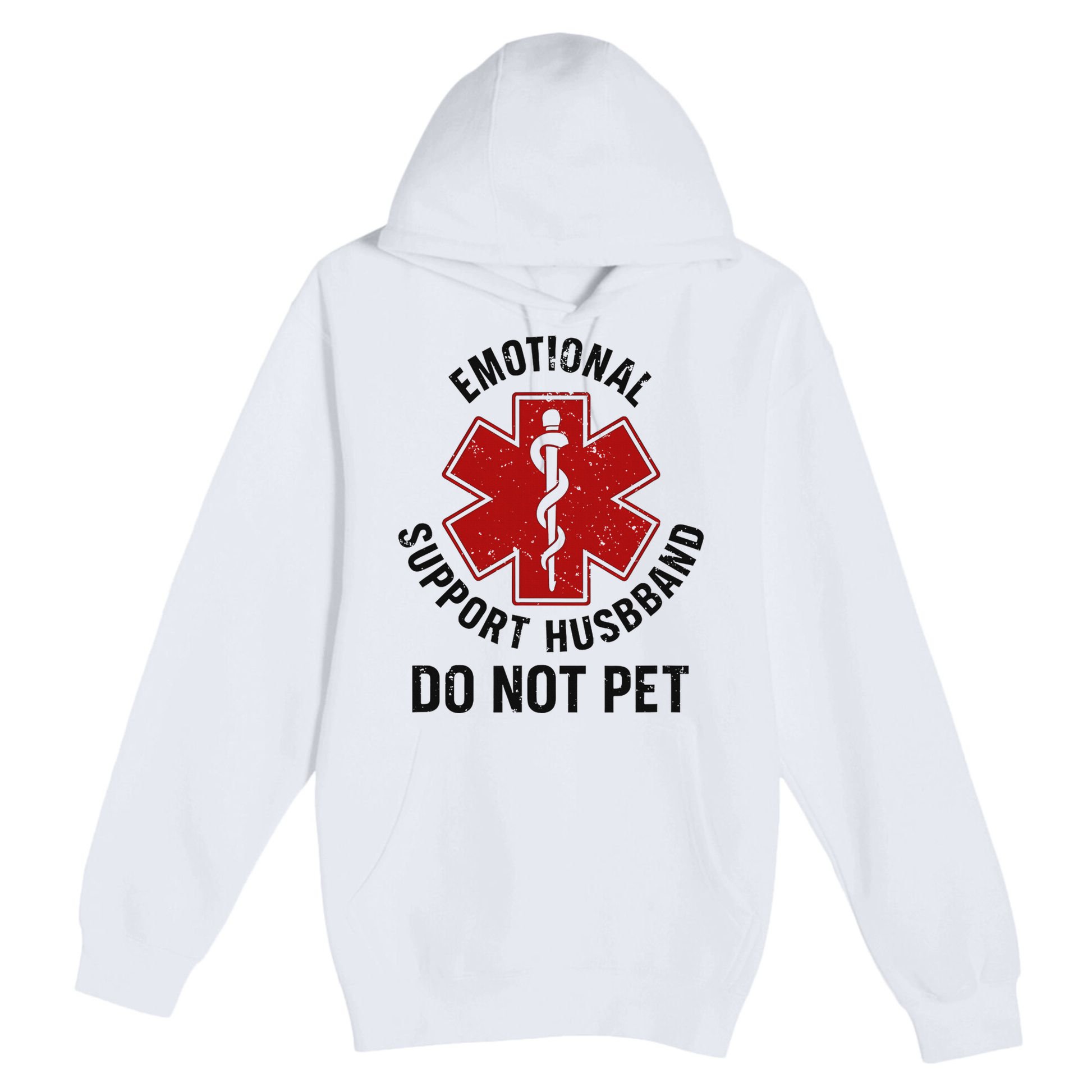 Emotional Support Husband Do Not Pet Premium Pullover Hoodie