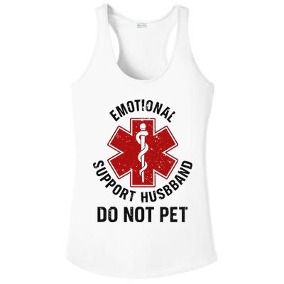 Emotional Support Husband Do Not Pet Ladies PosiCharge Competitor Racerback Tank