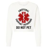 Emotional Support Husband Do Not Pet Cropped Pullover Crew