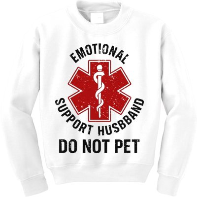 Emotional Support Husband Do Not Pet Kids Sweatshirt