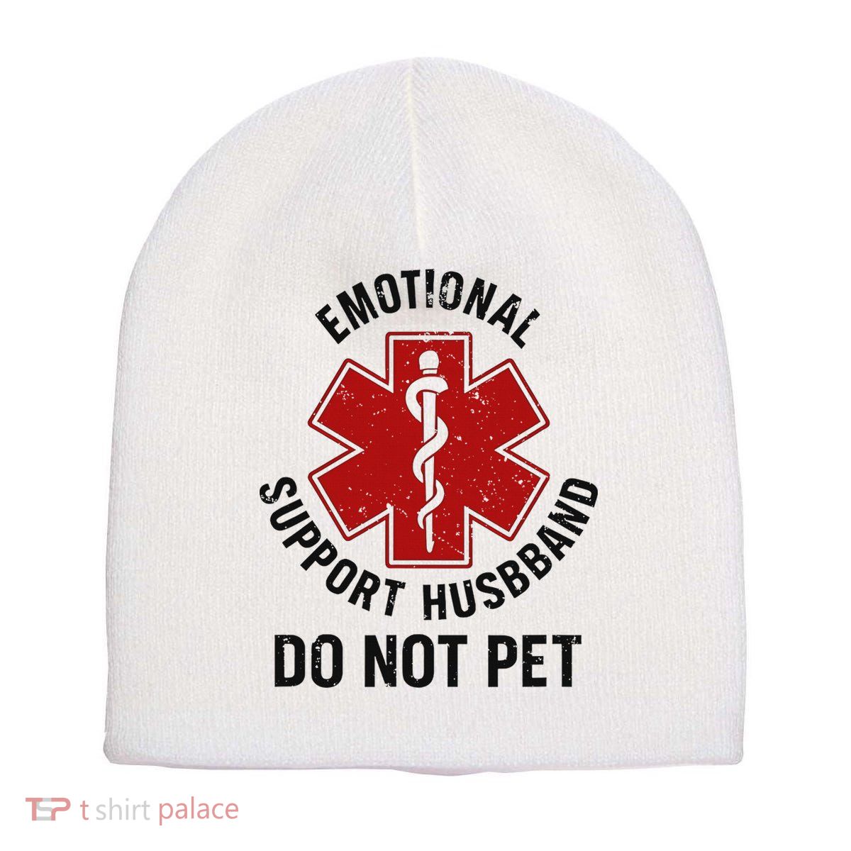 Emotional Support Husband Do Not Pet Short Acrylic Beanie
