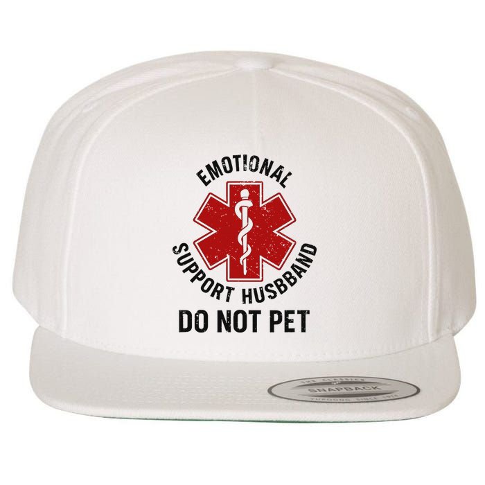 Emotional Support Husband Do Not Pet Wool Snapback Cap