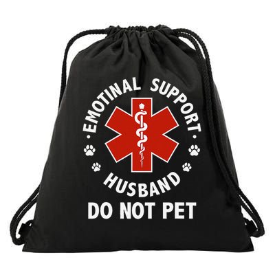 Emotional Support Husband Do Not Pet Funny Drawstring Bag